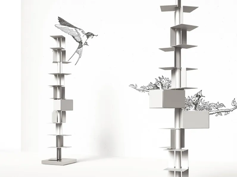 Libreria verticale autoportante Cleopatra di Minotti Italia