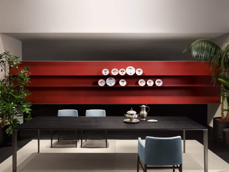 Libreria Load It 03 in metallo e schiena in laccato di Porro