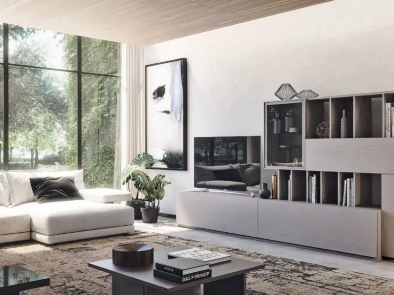 Libreria componibile Rails in frassino di Betamobili