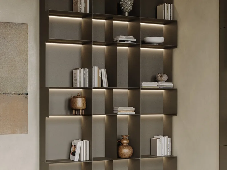 Libreria modulare in metallo Polis di Ronda Design