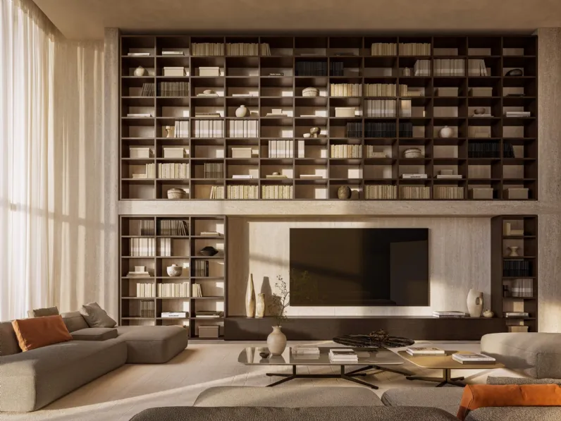 Libreria in laccato Selecta di Lema