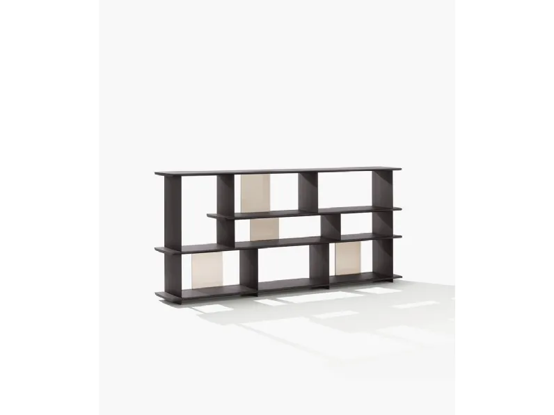 Libreria divisoria Tess in olmo nero di Poliform