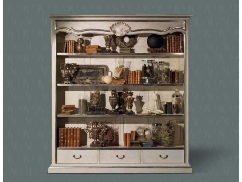 Libreria classica in legno laccato Art 2146 di Vittorio Grifoni