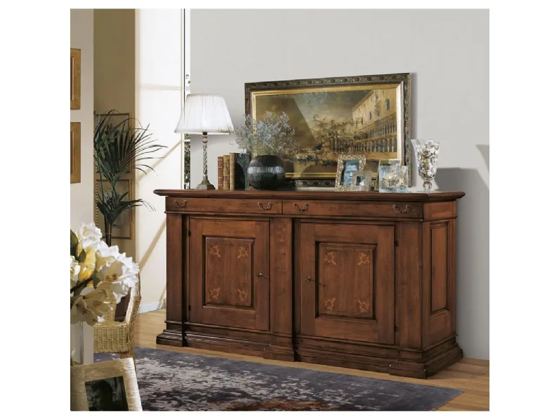 Madia in legno con intarsio Ragno di Fratelli Raffagnini