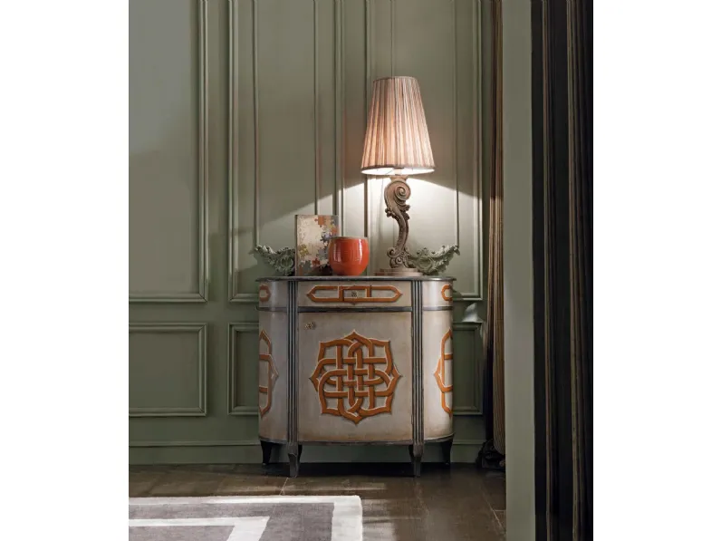 Madia classica in legno laccato e decorato Art 2029 di Vittorio Grifoni