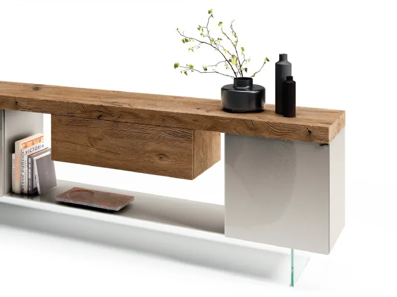 Madia in vetro e legno 36e8 2107 di Lago