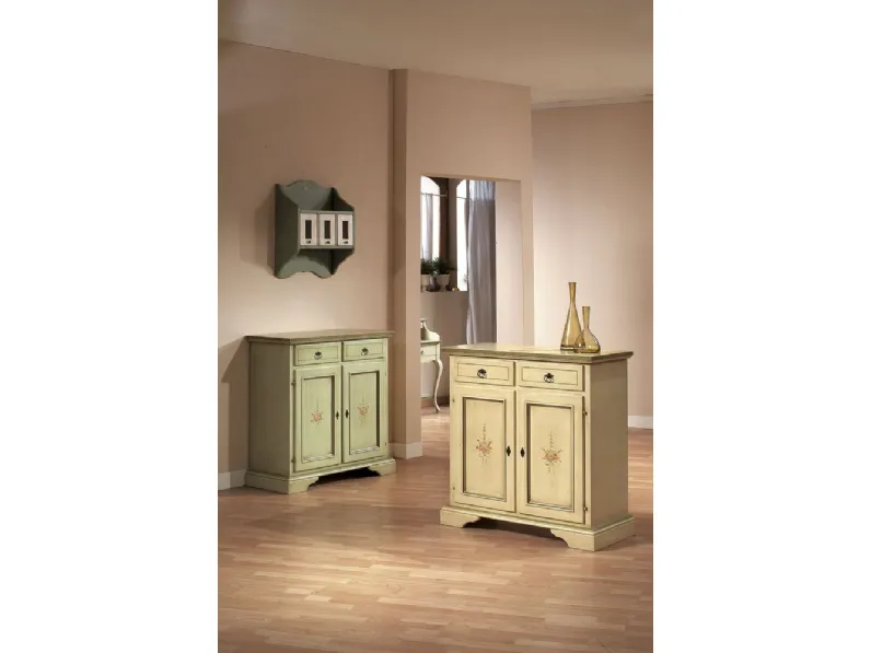 Madia in legno decorata a 2 ante e 2 cassetti 5011-A di Zanini