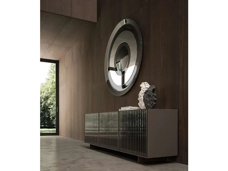 Madia Alfetta in vetro cannettato di Ozzio