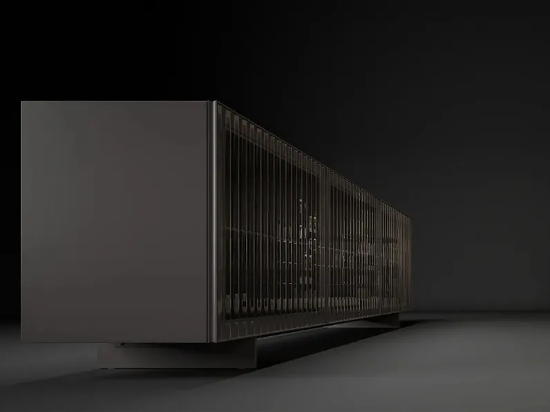 Madia Alfetta in vetro cannettato di Ozzio