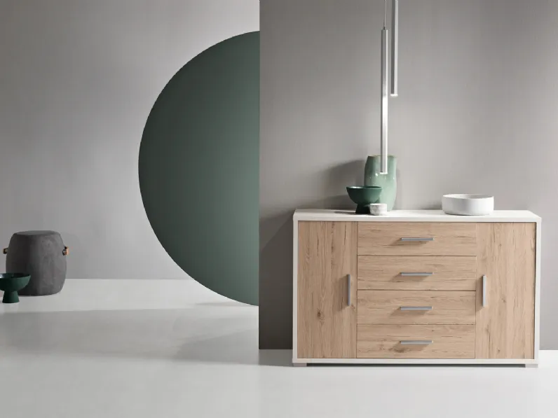 Madia Amal in melaminico effetto Rovere di Ikone Casa