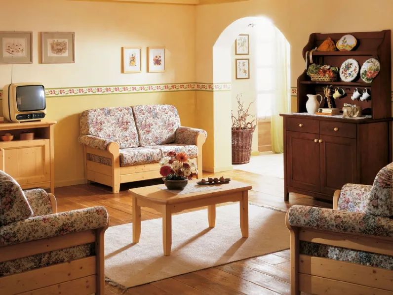 Madia in legno con alzatina Aurora 038 di Linea3