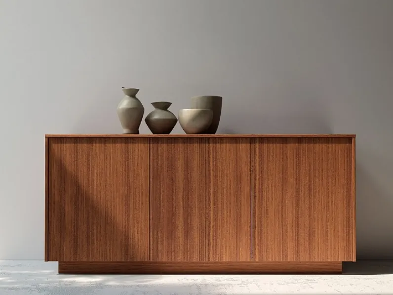 Madia in melaminico Basic Eucalipto Brown Sable di Zanotti Mobili