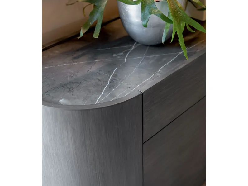 Madia in legno con top in marmo Blues di Cortezari