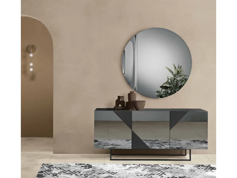 Madia Arte con inserti in vetro specchio di Capodarte