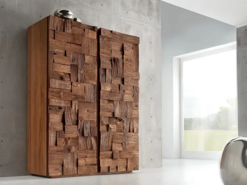 Madia Alta in rovere massello Charming Oak Skando 01 di Domus Arte