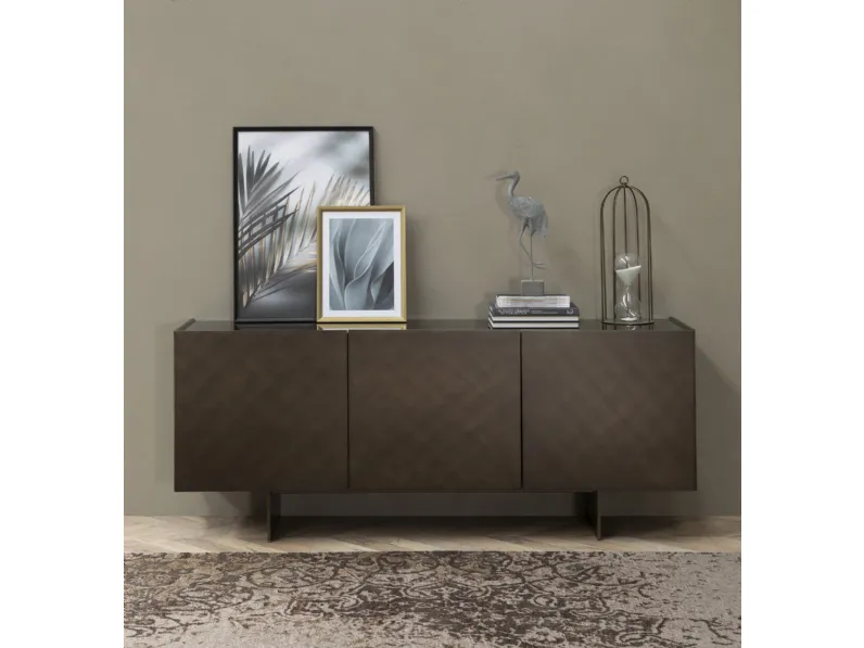 Madia Coated in laccato bronzo spazzolato di Tonin Casa