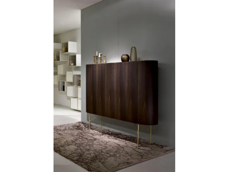 Madia in legno Collectionist con gambe in ottone di Laura Meroni