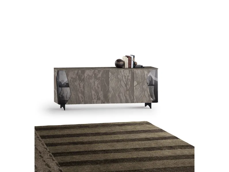 Madia Composizione G335M in materico con inserti in vetro di Corso 11