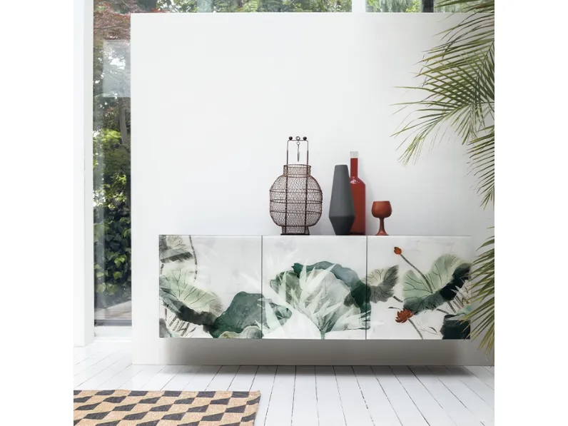 Madia in vetro con stampa digitale Dafne 162 di Target Point