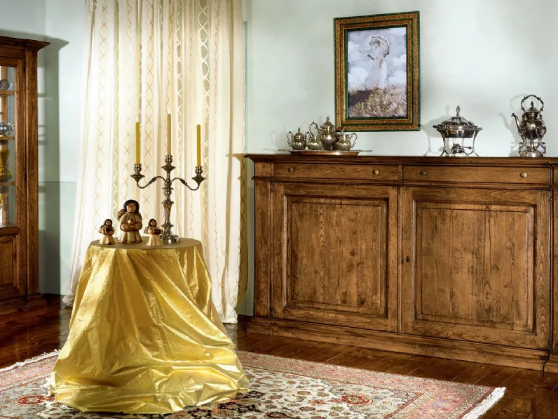 Madia alta in legno con due ante e due cassetti Daylight 02 di Salaiolo