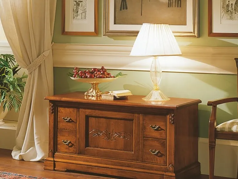 Madia Fenice 1834 in legno massello con decoro centrale di Bamart