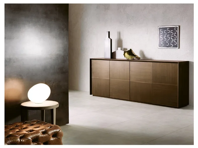 Madia elegante in legno a 4 ante Flair di Pacini e Cappellini