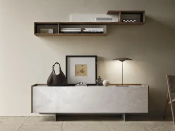 La Madia Horizon Slim 980 di Mobilgam offre design essenziale e funzionalità ottimizzata per spazi m