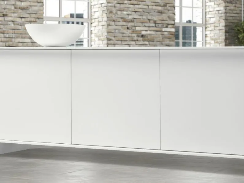 Madia Liscia in laccato bianco opaco di Primula