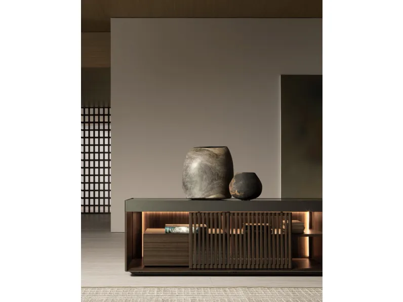 Madia Living Box 01 in laccato e legno di Molteni & C