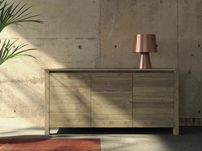 Madia Londra Art 1103 a tre ante in legno oliato di Fratelli Mirandola