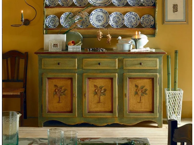 Madia in legno con decorazioni 415 di Paganelli