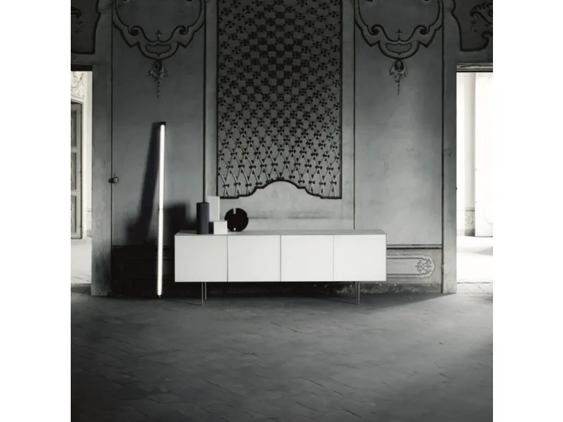 Madia Magic Box in cristallo laccato Bianco di Glas Italia