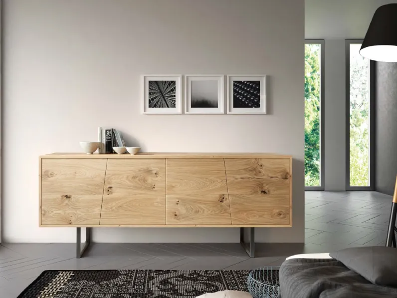 Madia Malìa 4 ante Rovere e Metallo di Casa d'Oro