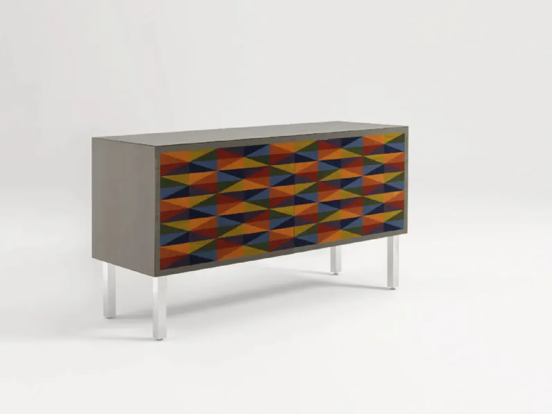 Madia con ante intarsiate Mandala di Laura Meroni