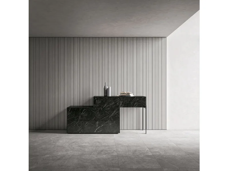 Madia di design in marmo Nero Materia 02 di Passione Italiana