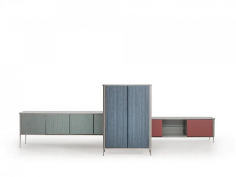 Madia Lea con ante rivesite in tessuto H132 di Midj