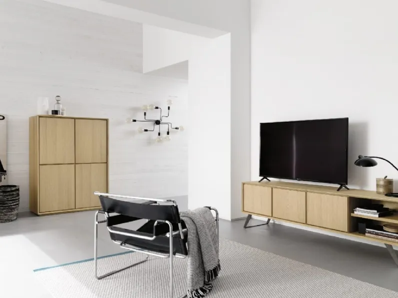 Madia Nook e porta tv con tre ante e doppio vano a giorno di Alta Corte