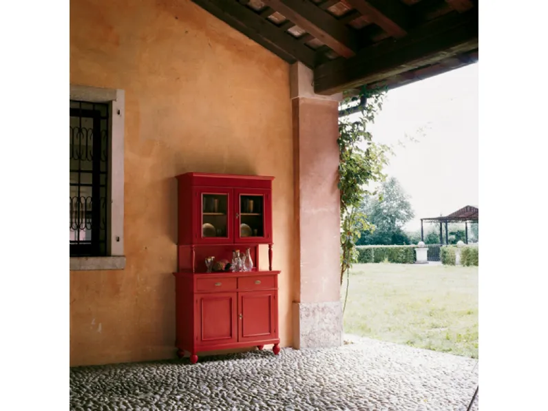 Madia in legno laccato con alzatina Poletta di Tonin Casa