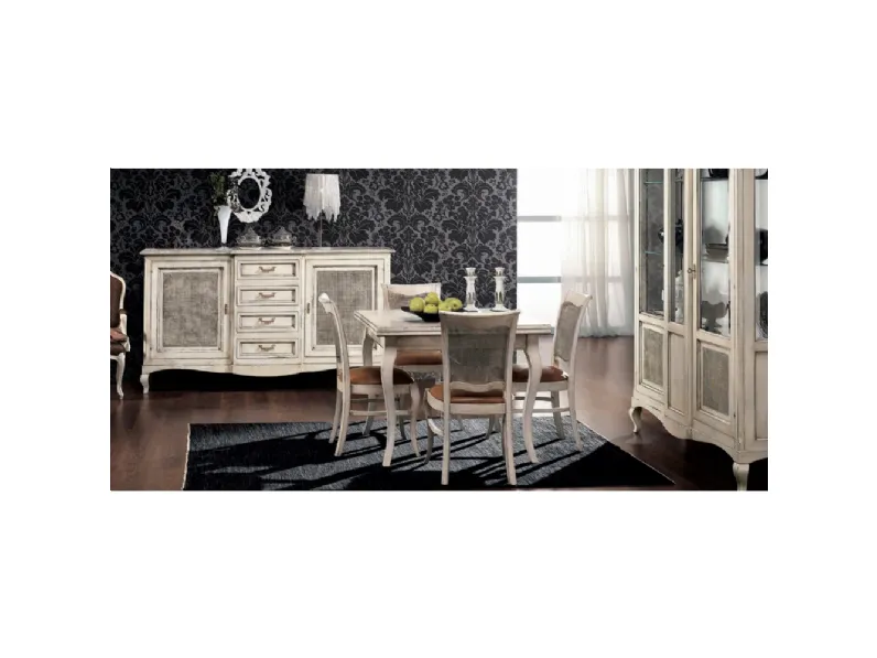 Madia a 2 ante e 4 cassetti Provenzale 02 di Fratelli Raffagnini