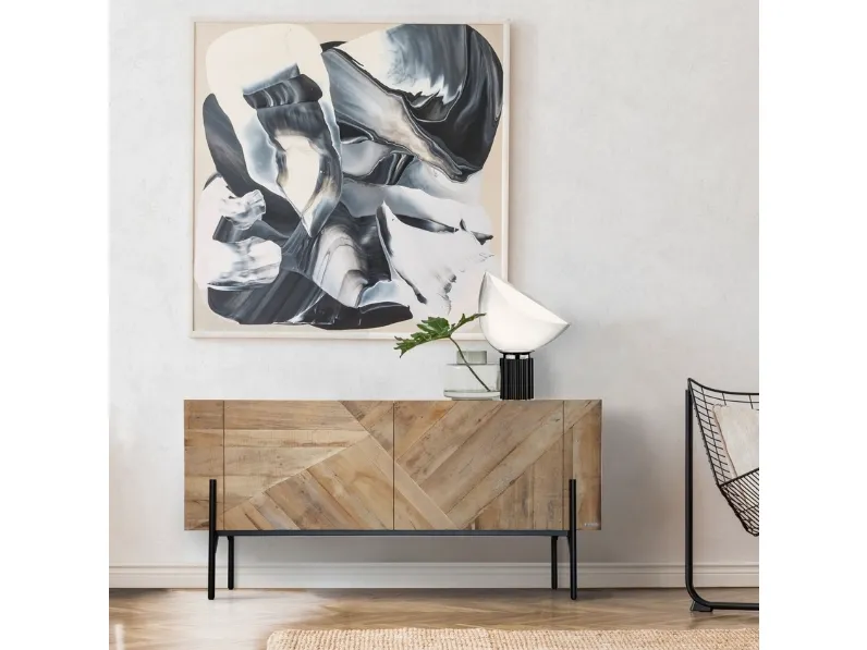 Madia in ontano vecchio e ferro Punte art 5633 di Re-wood