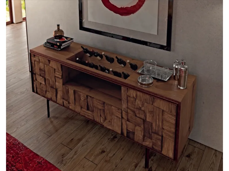 Madia in legno e metallo Raise Cartizze di Domus Arte