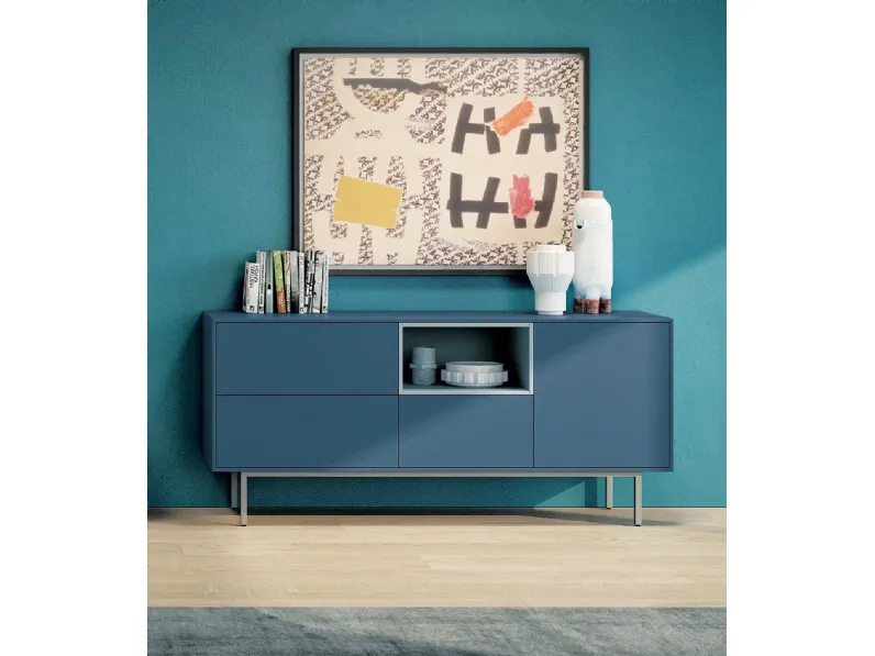 Madia Regolo in laccato opaco di Spagnol Mobili