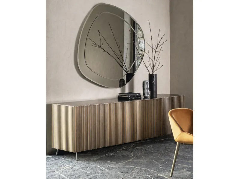 Madia Onda in legno laccato di Riflessi