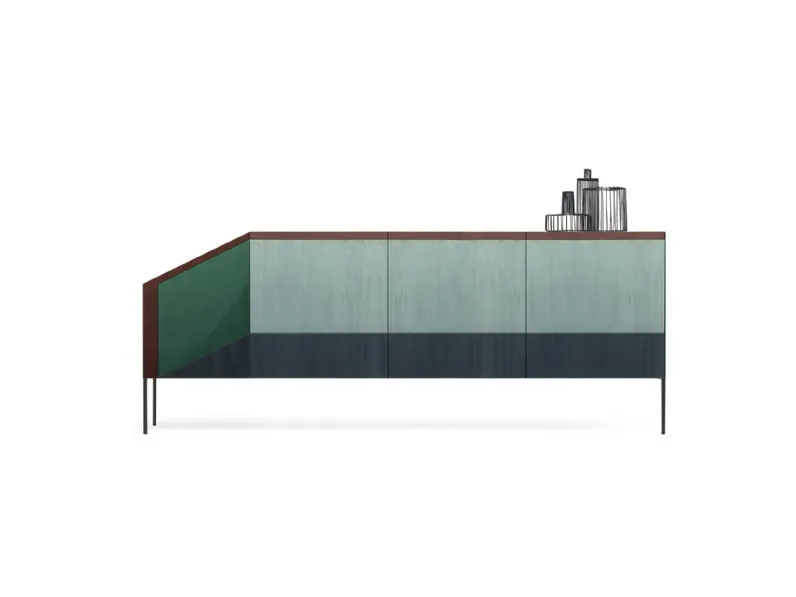 Madia in MDF placcato legno di design Ritratti di Mogg