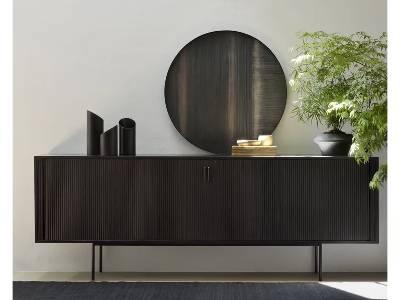 Madia Roller Max in teak nero chiaro di Ethnicraft