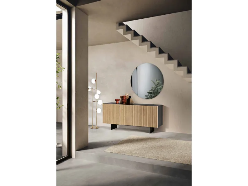 Madia Ronda con ante in MDF Rovere chiaro di Capodarte