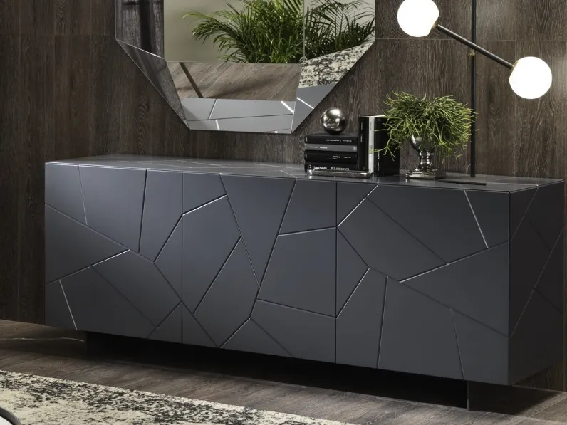 Madia in legno laccato Segno di Riflessi