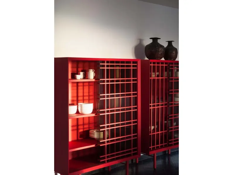 Madia alta Sen in legno laccato di Potocco