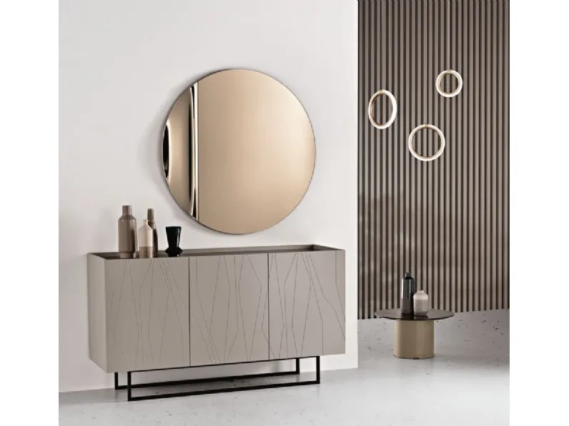 Madia Tigua con ante in MDF laccato tortora di Capodarte