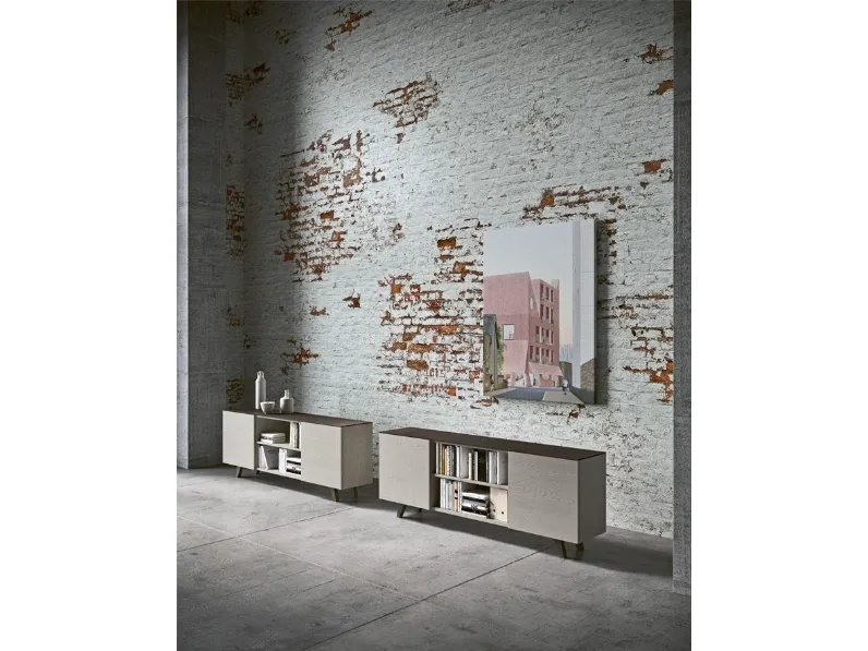 Madia Time moderna in Rovere con vano a giorno di Imperial Line